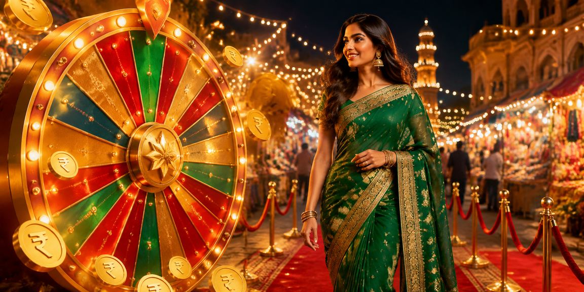 Live Casino Roulette game played by Indian player in traditional attire
