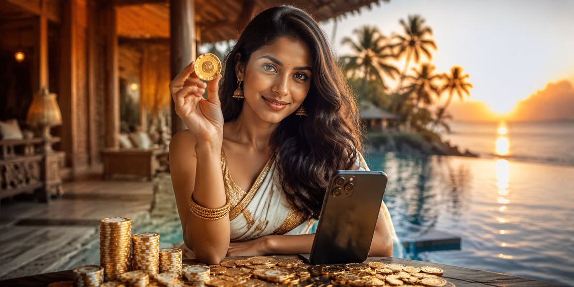 Indian player enjoying Andar Bahar game on mobile in Kerala